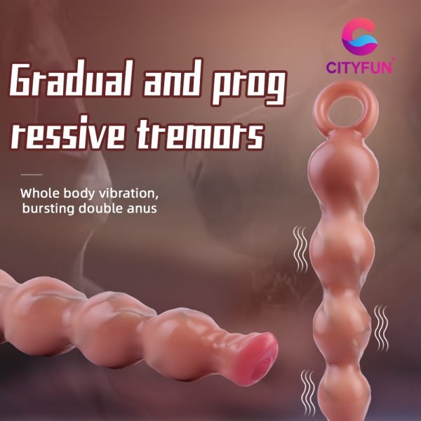 Vibrierender Analplug mit Anal Beads – Silikon-Fantasie-Dildo für Sie & Ihn – Bild 11