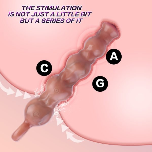Anal Beads Fantasy Dildo Plug – Vibrator aus Silikon für vaginale Selbststimulation bei Frauen – Bild 13