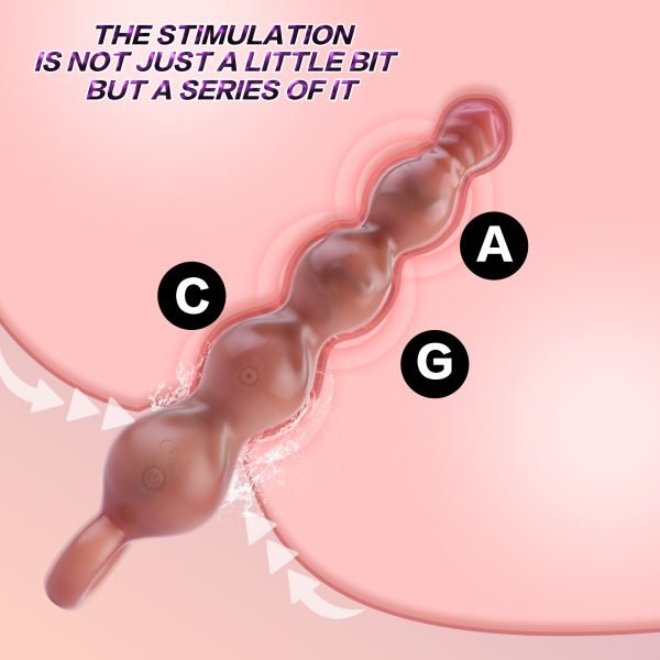 Vibrierender Analplug mit Anal Beads – Silikon-Fantasie-Dildo für Sie & Ihn – Bild 12