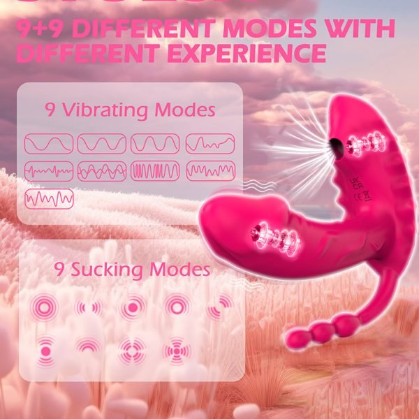 Einführbarer Vibrationsdildo mit Anal Beads – Ankerförmiges Sexspielzeug für maximale Stimulation – Bild 3