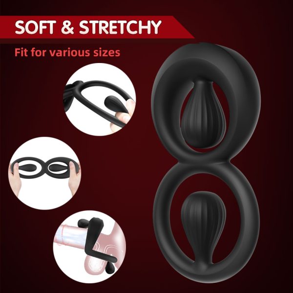 Vibrierender Penis-Massage-Cock Ring – Doppelte Stimulation & Verzögerter Höhepunkt für intensiven Sexspaß – Bild 5