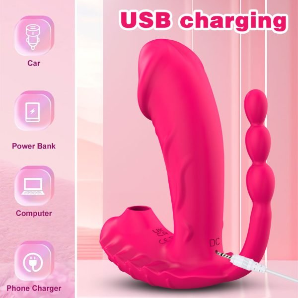 Einführbarer Vibrationsdildo mit Anal Beads – Ankerförmiges Sexspielzeug für maximale Stimulation – Bild 6