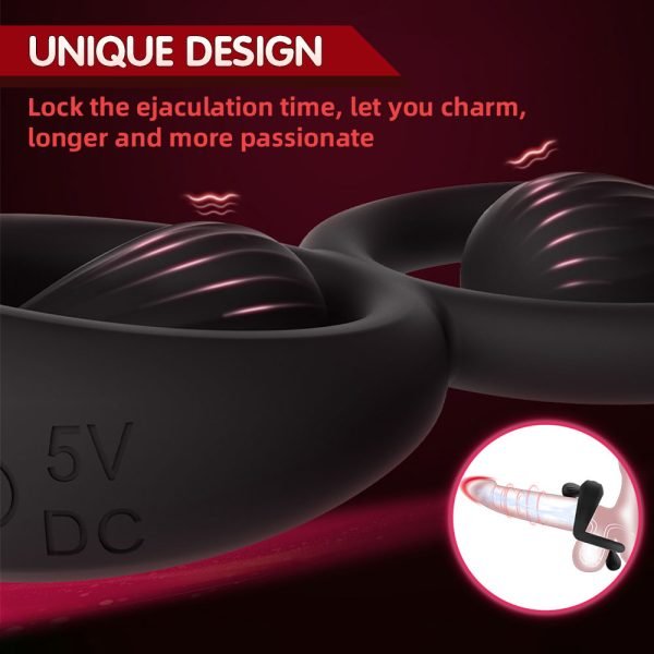 Vibrierender Penis-Massage-Cock Ring – Doppelte Stimulation & Verzögerter Höhepunkt für intensiven Sexspaß – Bild 8