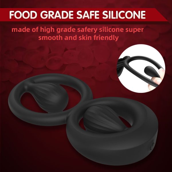 Vibrierender Penis-Massage-Cock Ring – Doppelte Stimulation & Verzögerter Höhepunkt für intensiven Sexspaß – Bild 11