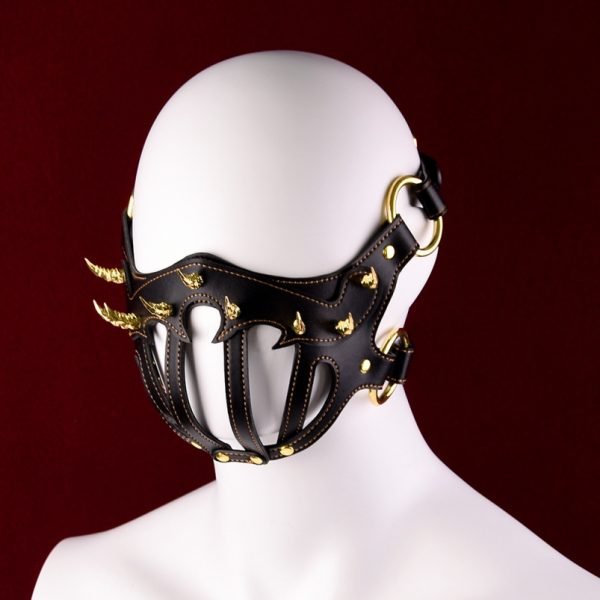 Strapon BDSM Bondage Fantasie Maske - Rauher Sex Paare Femdom Spielzeug – Bild 3