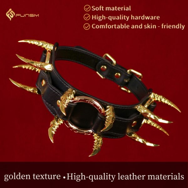 Fantasie Strap-On für Frauen mit Schwarzem Lederhalsband - BDSM Dominanz und Unterwerfung Fesselspielzeug – Bild 10