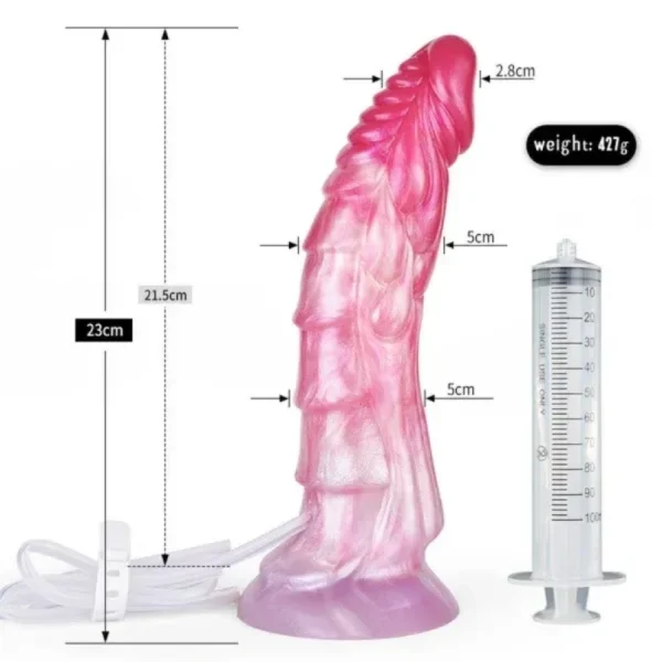 Rosa Silikon Fantasy Spritzender Dragon Dildo – Stimulierendes G-Punkt Masturbationsspielzeug für Frauen – Bild 4