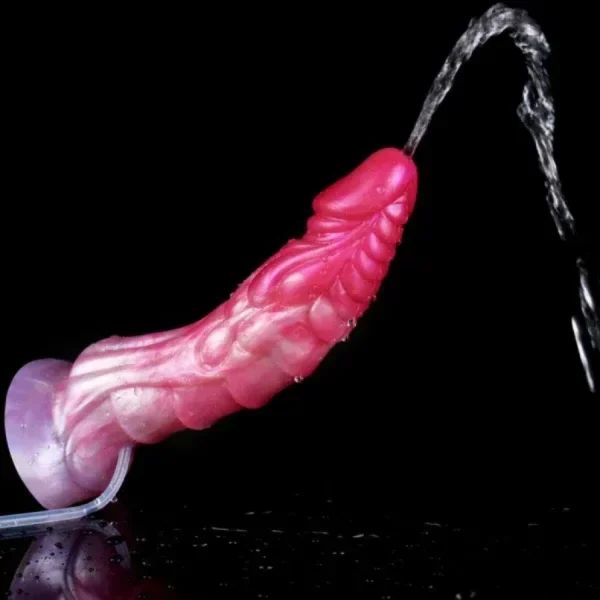 Rosa Silikon Fantasy Spritzender Dragon Dildo – Stimulierendes G-Punkt Masturbationsspielzeug für Frauen – Bild 2