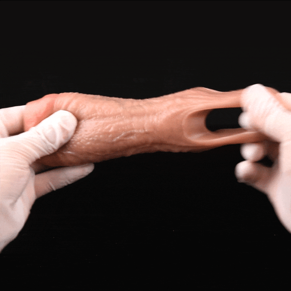 Realistischer 5,23 Zoll Haut-Silikon Mikropenis - Verzögerungs- und Erektionsstärkungs-Hilfsmittel für Männer – Bild 2