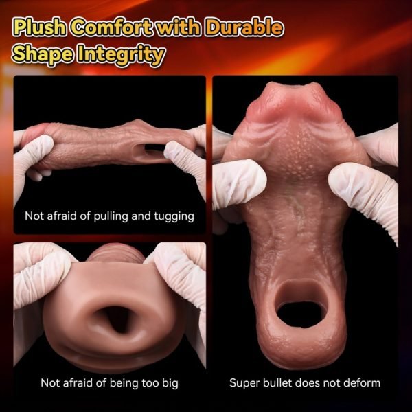Realistischer 5,23 Zoll Haut-Silikon Mikropenis - Verzögerungs- und Erektionsstärkungs-Hilfsmittel für Männer – Bild 5