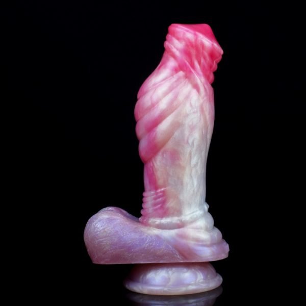Rosa Silikon Dragon Dildo mit Saugnapf – Fantasie-Vaginal-Dildo für Selbstbefriedigung – Bild 2