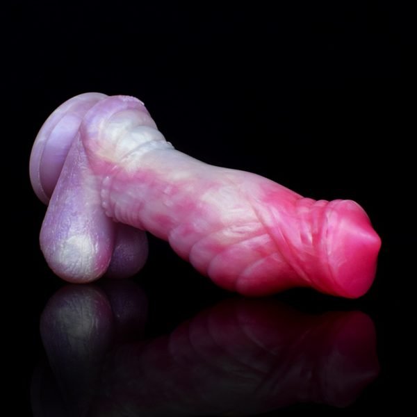 Rosa Silikon Dragon Dildo mit Saugnapf – Fantasie-Vaginal-Dildo für Selbstbefriedigung – Bild 3