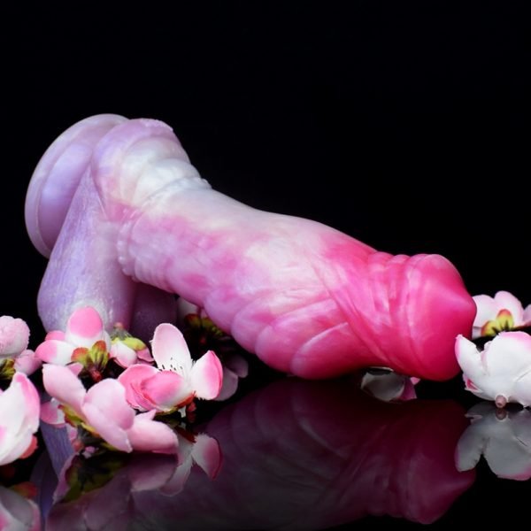 Rosa Silikon Dragon Dildo mit Saugnapf – Fantasie-Vaginal-Dildo für Selbstbefriedigung