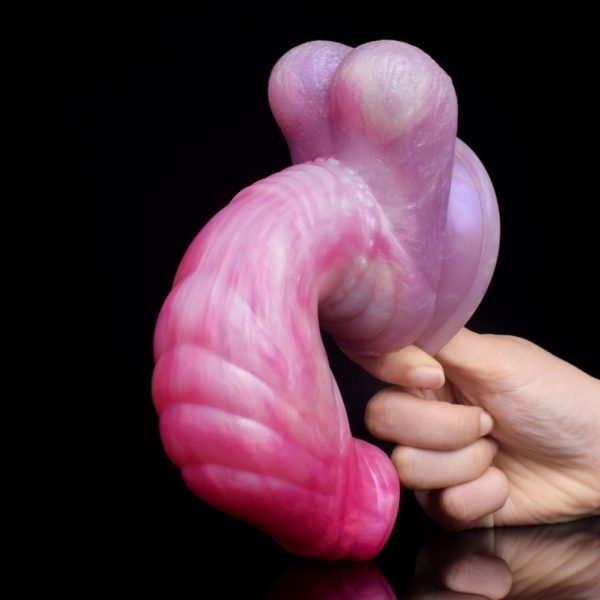 Rosa Silikon Dragon Dildo mit Saugnapf – Fantasie-Vaginal-Dildo für Selbstbefriedigung – Bild 10