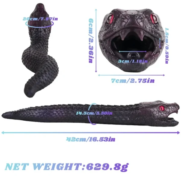 Black Mamba Fantasy Animal Silikon Pocket Pussy – Männerpenis Einführ-Massage Masturbations Cup – Bild 3