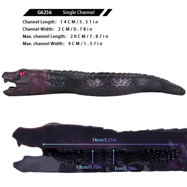 Black Mamba Fantasy Animal Silikon Pocket Pussy – Männerpenis Einführ-Massage Masturbations Cup – Bild 6