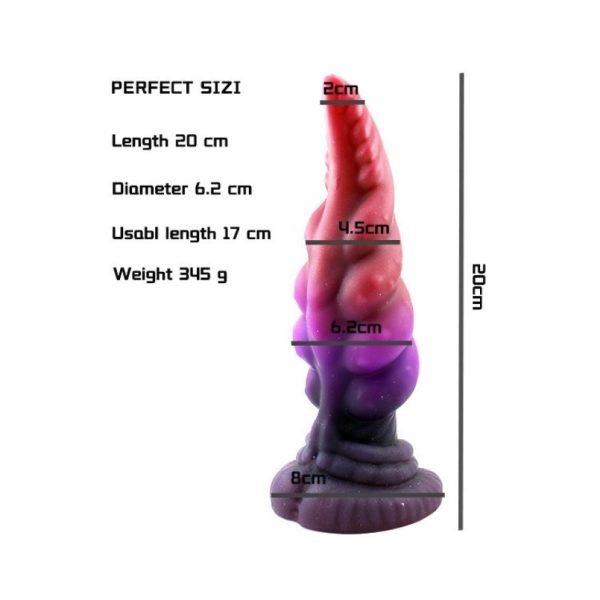Monsterzungen-Dragon Dildoe mit Saugnapf – Blutrotes Silikon-Toy für Anale und Vaginale Tiefenstimulation – Bild 7