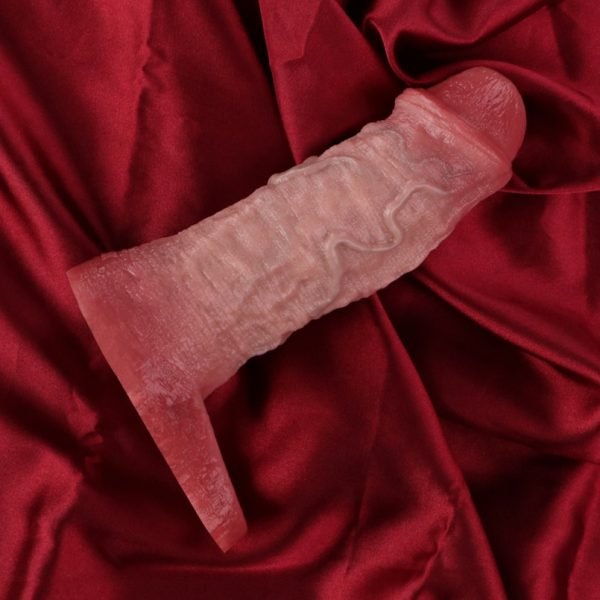 Vollabdeckende Realistische Silikon Penis-Hülle – Sensibilitätsreduzierendes Mikropenis Sperr-Vorrichtung für Männer – Bild 5
