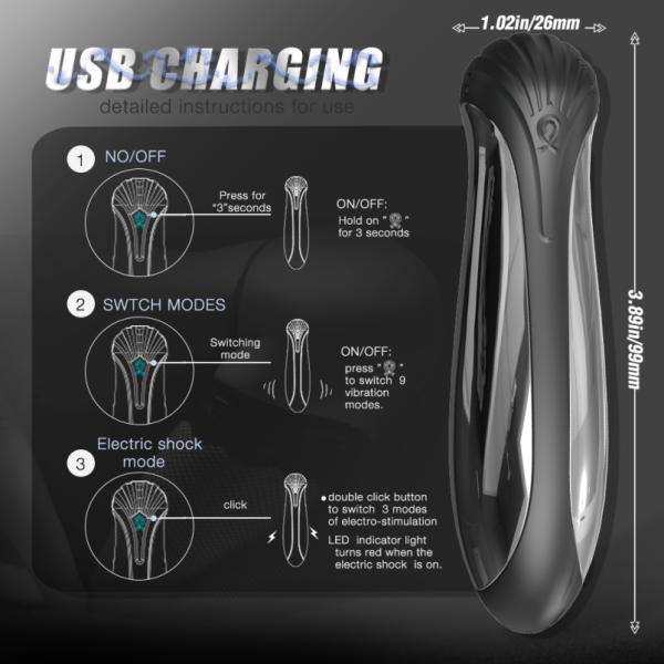 Metallischer Bullet G-Punkt Vibrations-Massage-Stab – Tragbares Klitoris-Elektrostimulations-Sexspielzeug – Bild 4