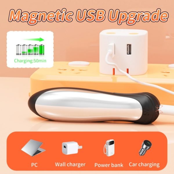 Metallischer Bullet G-Punkt Vibrations-Massage-Stab – Tragbares Klitoris-Elektrostimulations-Sexspielzeug – Bild 7