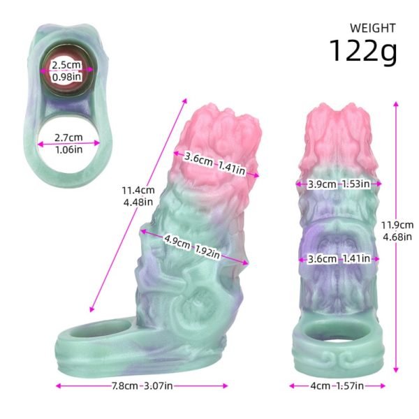 4.68" Fantasy Silikon-Mikropenis-Vergrößerer - Ideal für Penisverlängerung und -verdickung – Bild 10