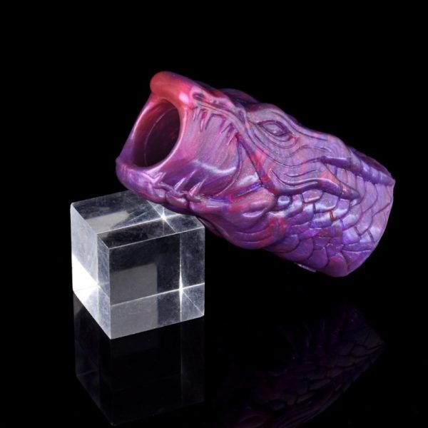 Fantasy-Drache-Element Mikropenis - Lila Silikon-Penis-Vergrößerung und -Verdickung für Männer