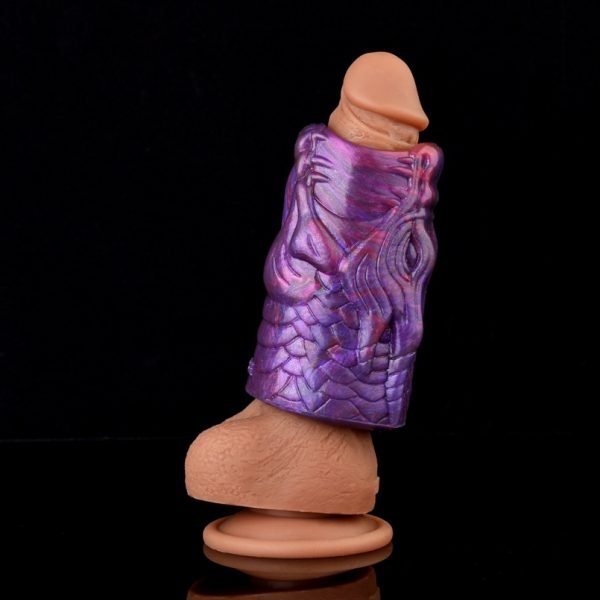 Fantasy-Drache-Element Mikropenis - Lila Silikon-Penis-Vergrößerung und -Verdickung für Männer – Bild 6