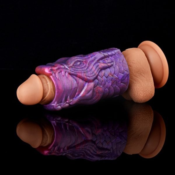 Fantasy-Drache-Element Mikropenis - Lila Silikon-Penis-Vergrößerung und -Verdickung für Männer – Bild 7