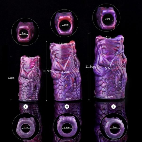 Fantasy-Drache-Element Mikropenis - Lila Silikon-Penis-Vergrößerung und -Verdickung für Männer – Bild 8