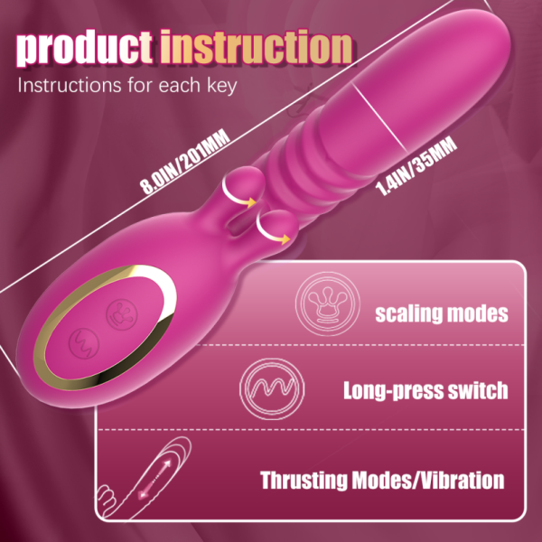 Fantasy Einführbarer Dildo G-Punkt Vibrator – Multifunktionales Silikon-Sexspielzeug für Frauen – Bild 2