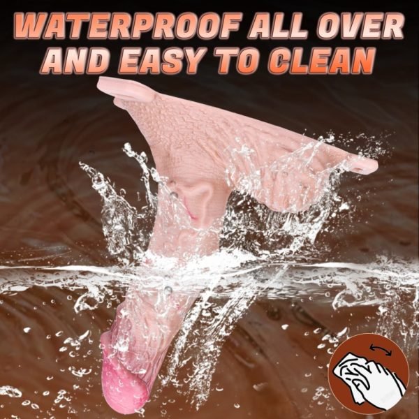 Fleischiges Silikon-Strapon für Mikropenis- und Vaginapenis – Männliche Penislängs- und -dickenverlängerung – Bild 7