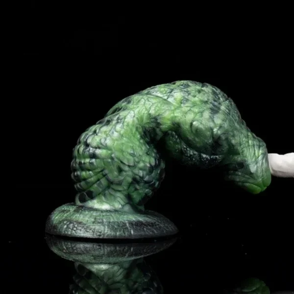 Grünes Silikon Riesiges Dragon Dildoe – Stimulierendes G-Punkt Masturbationsspielzeug Für Frauen – Bild 3
