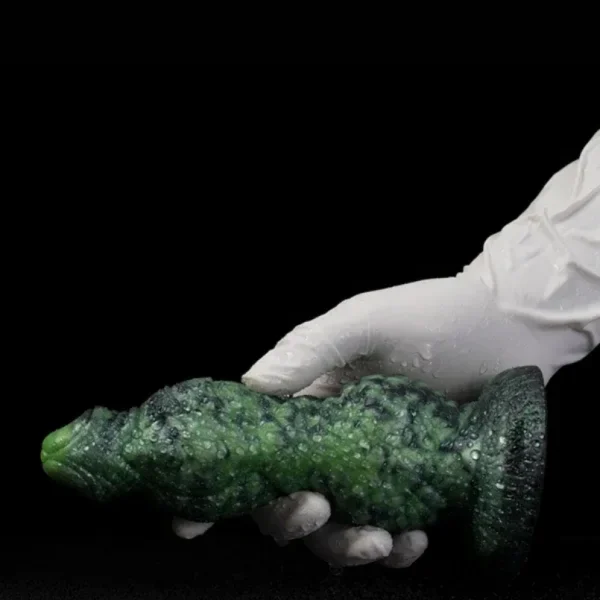 Grünes Silikon Riesiges Dragon Dildoe – Stimulierendes G-Punkt Masturbationsspielzeug Für Frauen – Bild 4