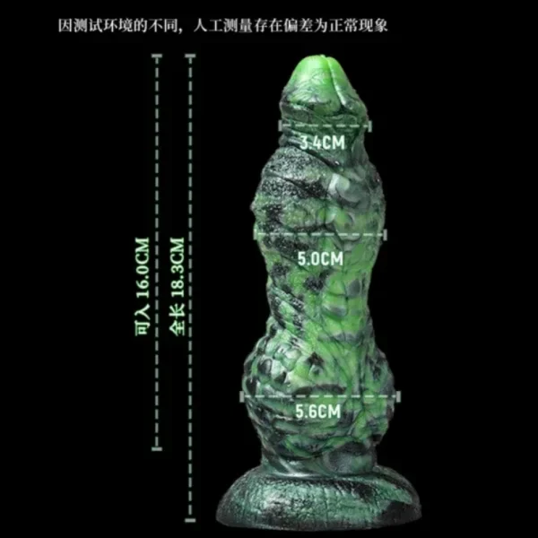 Grünes Silikon Riesiges Dragon Dildoe – Stimulierendes G-Punkt Masturbationsspielzeug Für Frauen – Bild 5
