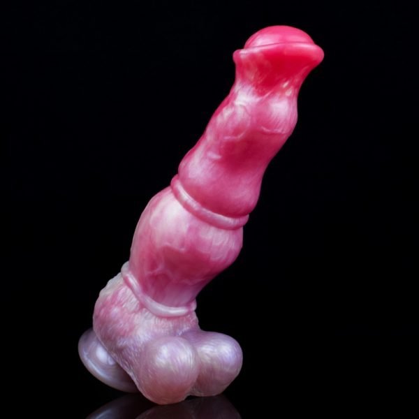 Rosa Silikon Fantasie Dragon Dildo mit Saugfuß - Anal-Vaginale Einführhilfe für Frauen – Bild 3