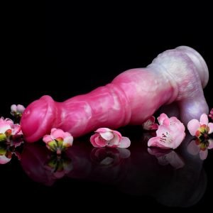 Rosa Silikon Fantasie Dragon Dildo mit Saugfuß - Anal-Vaginale Einführhilfe für Frauen