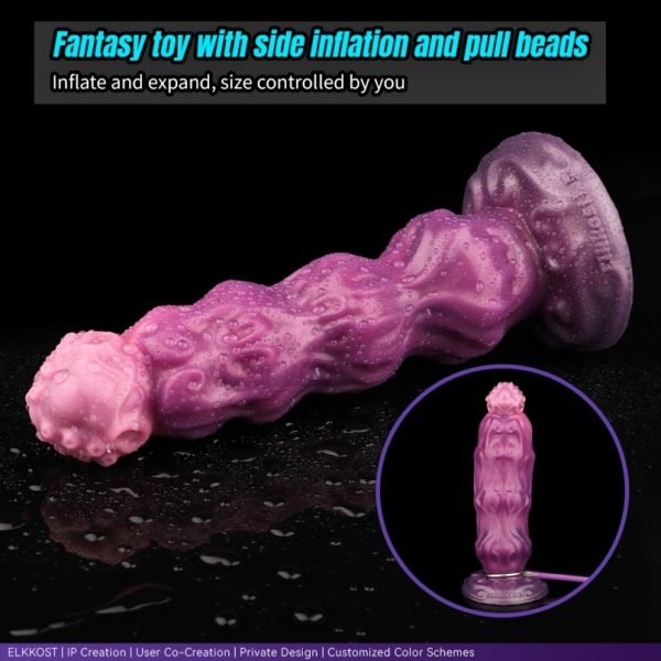 Fantasie Kugel Monster Aufblasbarer Dildo - Lila Silikon Vagina Erweiterungsgerät