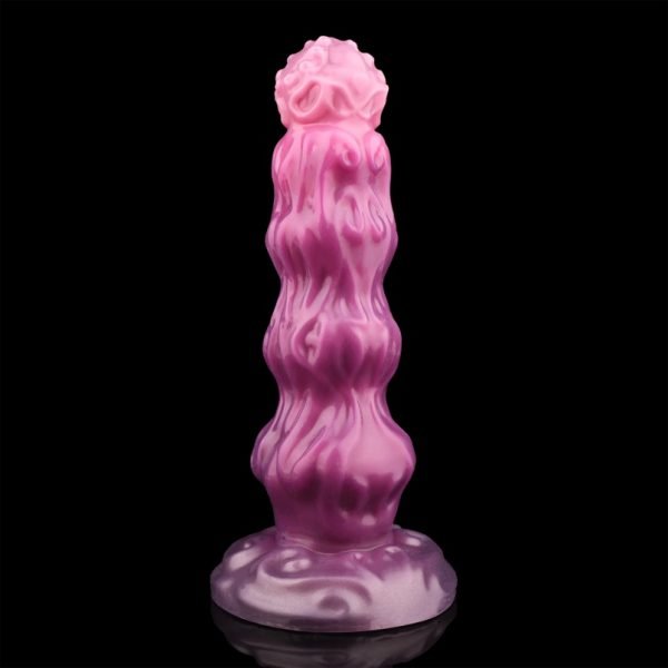 Fantasie Kugel Monster Aufblasbarer Dildo - Lila Silikon Vagina Erweiterungsgerät – Bild 7