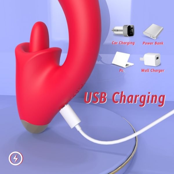 Dildo G-Punkt Vibrations-Saugklitoris-Massage-Stab – Einführbares Vagina-Sexspielzeug für Frauen – Bild 4