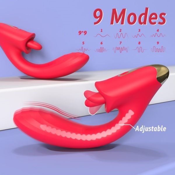 Dildo G-Punkt Vibrations-Saugklitoris-Massage-Stab – Einführbares Vagina-Sexspielzeug für Frauen – Bild 8