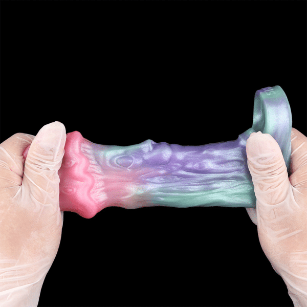 Halbgehäuse Fantasy Silikon Mikropenis Vergrößerer - Verlängerungs- und Ejaculatio Retentio Spielzeug für Männer – Bild 4