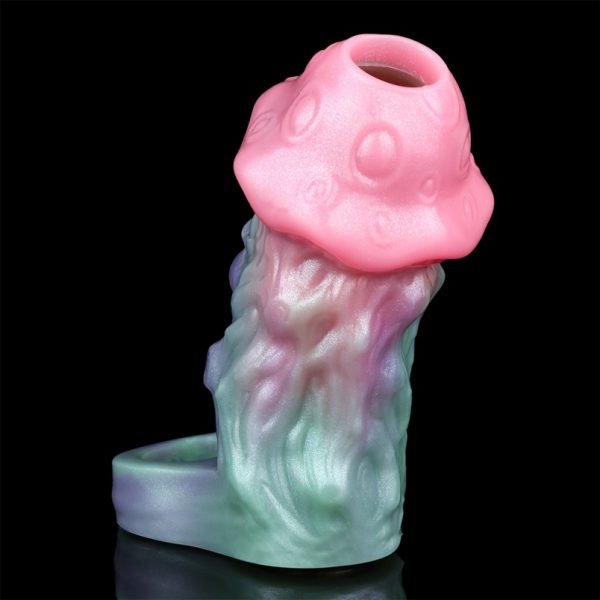 Halbgehäuse Fantasy Silikon Mikropenis Vergrößerer - Verlängerungs- und Ejaculatio Retentio Spielzeug für Männer – Bild 7