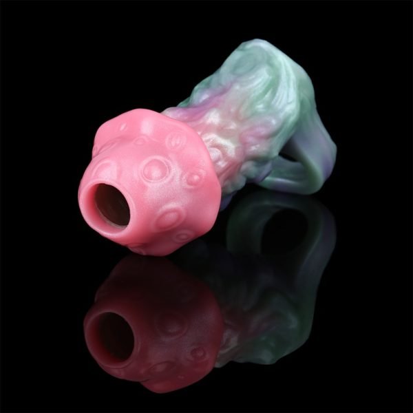 Halbgehäuse Fantasy Silikon Mikropenis Vergrößerer - Verlängerungs- und Ejaculatio Retentio Spielzeug für Männer – Bild 8