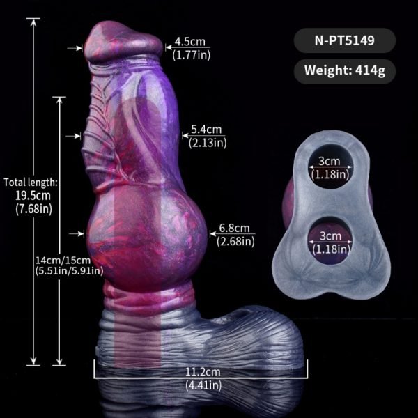 Fantasy Silikon-Dragon Mikropenis - Erektionshilfe und Sperrspielzeug für Männer – Bild 11