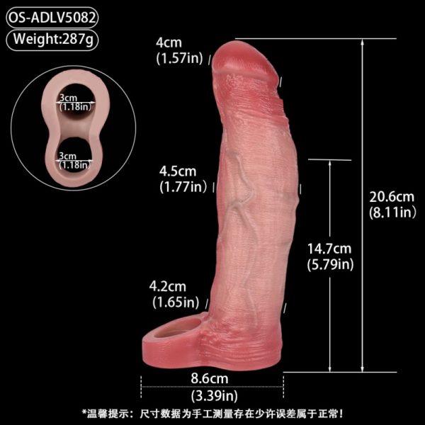 8.11 Zoll Vibrations-Silikon-Mikropenis-Hülle – Verbesserte Verzögerung und Penisvergrößerung für Männer – Bild 10