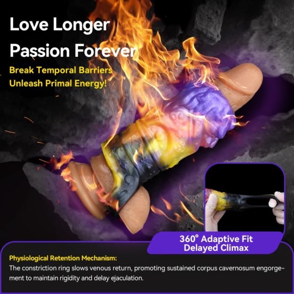 Fantasy Series Verlängerung der Sexdauer Silikonhülle Mikropenis – Violette Tentakel-Textur für Männer zur Verbesserung von Erektionsschwierigkeiten – Bild 5