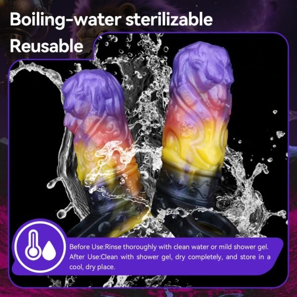 Fantasy Series Verlängerung der Sexdauer Silikonhülle Mikropenis – Violette Tentakel-Textur für Männer zur Verbesserung von Erektionsschwierigkeiten – Bild 7