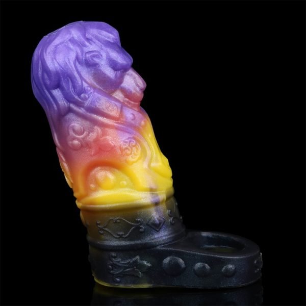 Fantasy Series Verlängerung der Sexdauer Silikonhülle Mikropenis – Violette Tentakel-Textur für Männer zur Verbesserung von Erektionsschwierigkeiten – Bild 9