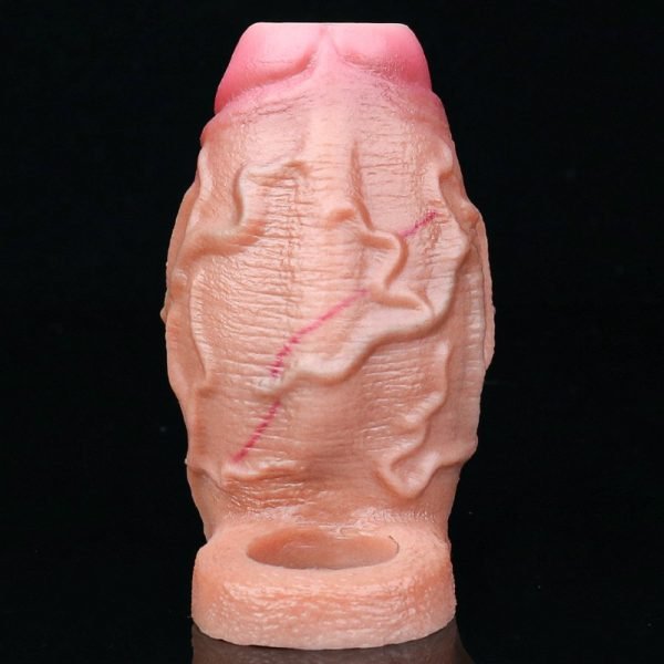 Fantasie Strapon für Mikropenis und Vaginapenis – Silikon-Verstärkungs-Sleeve für Männer mit kleinerem Penis – Bild 2