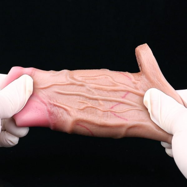 Fantasie Strapon für Mikropenis und Vaginapenis – Silikon-Verstärkungs-Sleeve für Männer mit kleinerem Penis – Bild 5